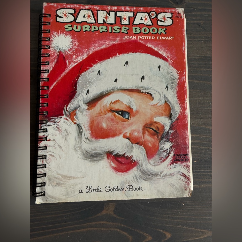 Spiral note book made out of a vintage Little Golden book 🎅🏻